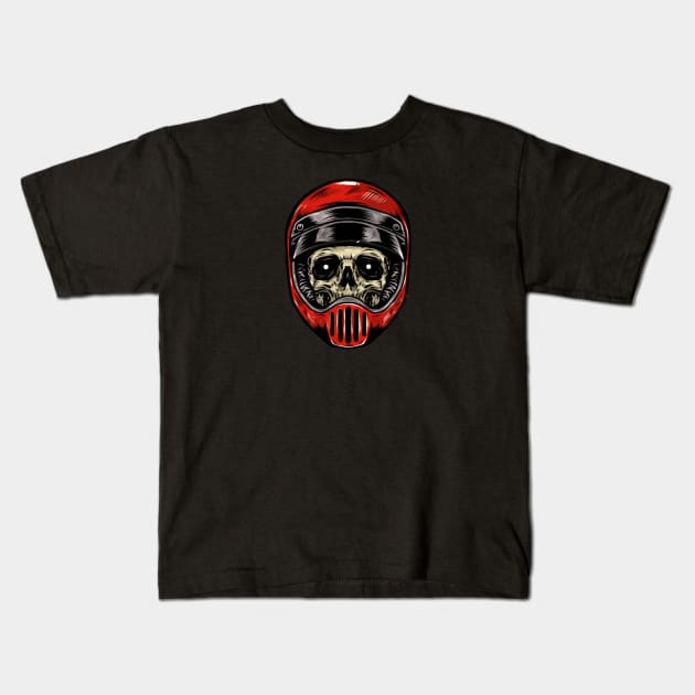 Skull ride Kids T-Shirt by Blunts